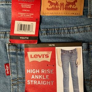 NWT Levi's Youth High Rise Ankle Straight Jeans - denim YOUTH!!